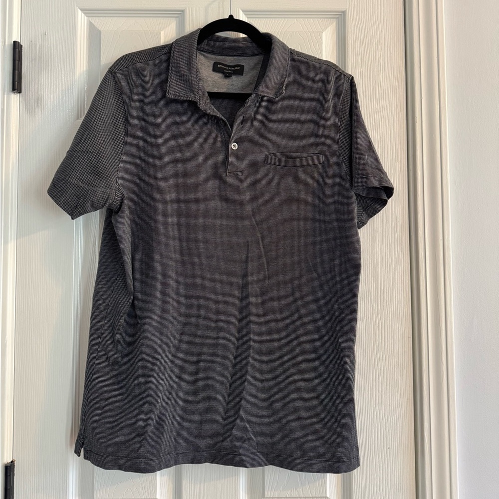Men's Dark Gray Polo Shirt - Casual Short Sleeve